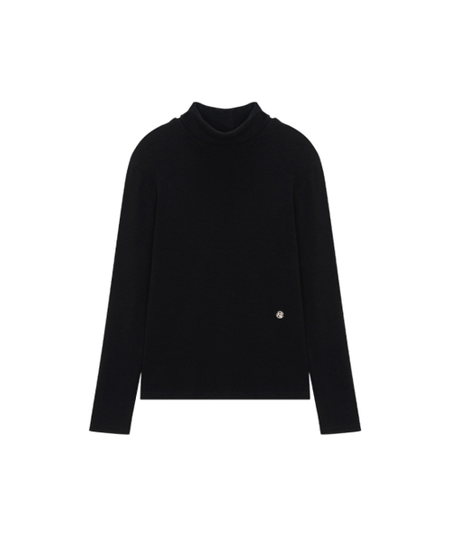 NITINA(ニティナ)の「ベーシックインナーティーシャツBK(Tシャツ/カットソー・レディース・ブラック・SMALL/MEDIUM)」の4枚目の写真