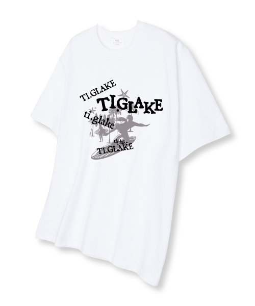 TI.GLAKE(ティーグレイク)の「ファームツリーサーフィン オーバーサイズ 半袖Tシャツ ホワイト(Tシャツ/カットソー・レディース・その他・LARGE/X-LARGE/XX-LARGE)」の1枚目の写真