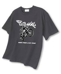 ライドフリー オーバーサイズ 半袖Tシャツ ダークグレー