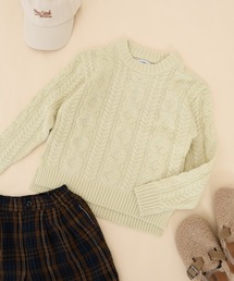 OMNES（オムネス）の「ウォッシャブルケーブルニット KIDS（ニット/セーター・キッズ）」