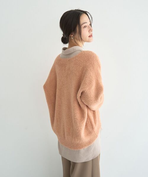 YECCA VECCA（イェッカヴェッカ）の「ラメシャギードルマンニット（ニット/セーター・レディース・ピンク/ライトブルー/アイボリー/オレンジ・FREE）」の15枚目の写真