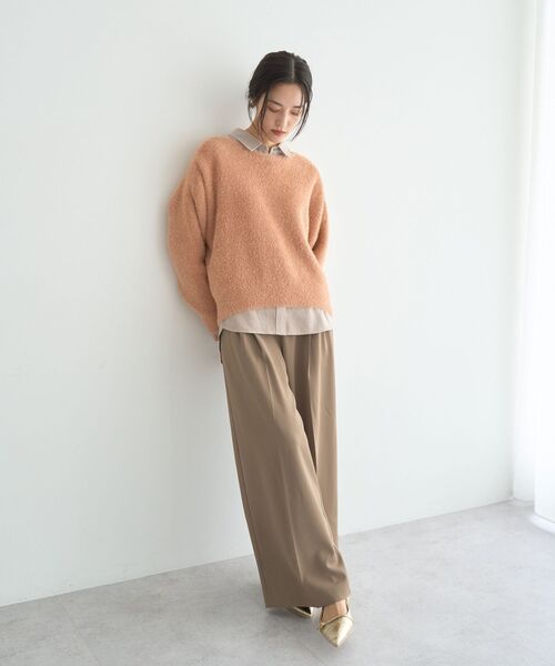 YECCA VECCA（イェッカヴェッカ）の「ラメシャギードルマンニット（ニット/セーター・レディース・ピンク/ライトブルー/アイボリー/オレンジ・FREE）」の16枚目の写真