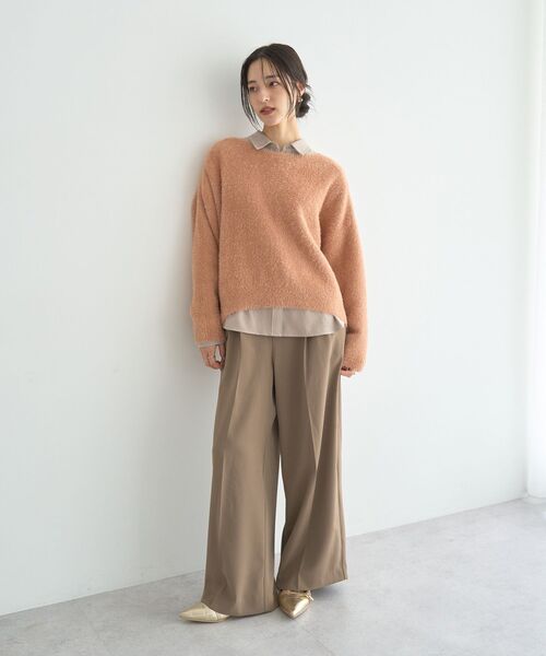 YECCA VECCA（イェッカヴェッカ）の「ラメシャギードルマンニット（ニット/セーター・レディース・ピンク/ライトブルー/アイボリー/オレンジ・FREE）」の17枚目の写真