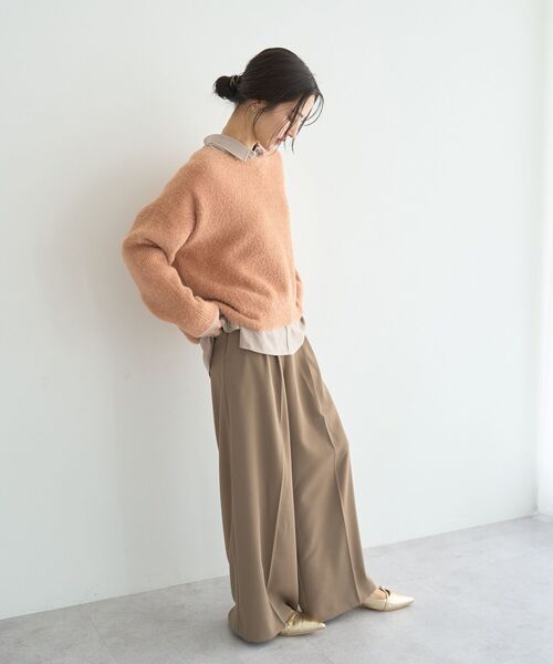 YECCA VECCA（イェッカヴェッカ）の「ラメシャギードルマンニット（ニット/セーター・レディース・ピンク/ライトブルー/アイボリー/オレンジ・FREE）」の18枚目の写真