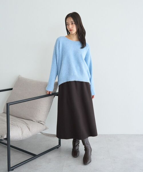 YECCA VECCA（イェッカヴェッカ）の「ラメシャギードルマンニット（ニット/セーター・レディース・ピンク/ライトブルー/アイボリー/オレンジ・FREE）」の22枚目の写真