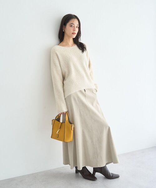 YECCA VECCA（イェッカヴェッカ）の「ラメシャギードルマンニット（ニット/セーター・レディース・ピンク/ライトブルー/アイボリー/オレンジ・FREE）」の7枚目の写真