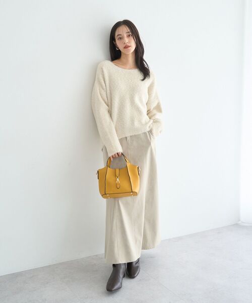 YECCA VECCA（イェッカヴェッカ）の「ラメシャギードルマンニット（ニット/セーター・レディース・ピンク/ライトブルー/アイボリー/オレンジ・FREE）」の9枚目の写真