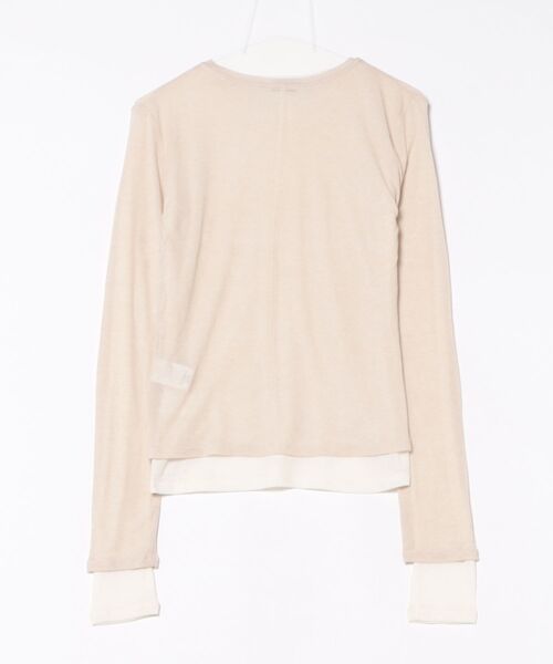 CLANE SHEER LAYERED CUT TOPS（Tシャツ/カットソー）｜CLANE（クラネ