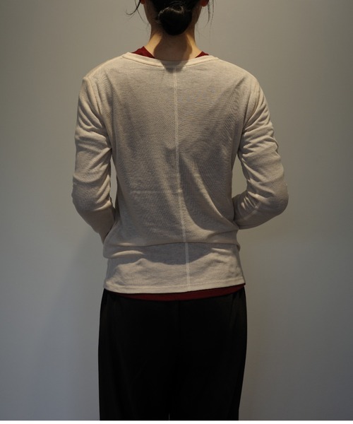 CLANE(クラネ)の「CLANE SHEER LAYERED CUT TOPS(Tシャツ/カットソー・レディース・その他/ベージュ/ブラック・2/1)」の10枚目の写真