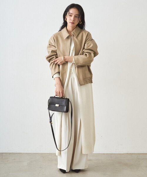 LOUNGEDRESS(ラウンジドレス)の「ハイスリットニットワンピース(ワンピース・レディース・ネイビー/オフホワイト・FREE)」の13枚目の写真