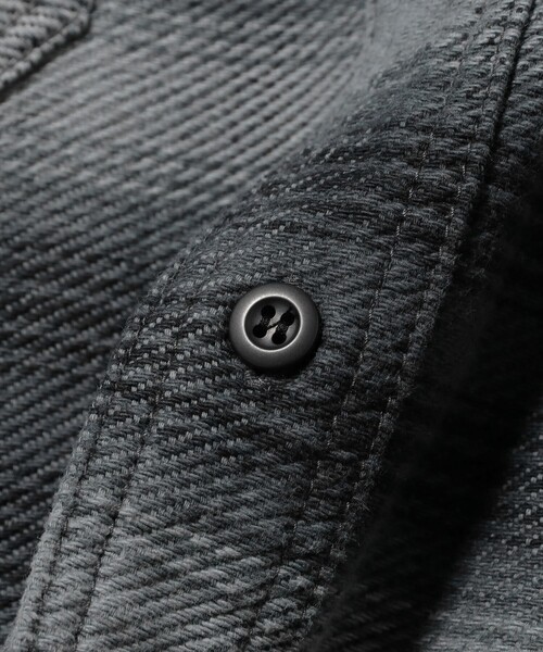 BEAMS(ビームス)の「ダメージ フード チェック シャツ【ワイドショートフィット】(シャツ/ブラウス・メンズ・ブラック/ネイビー・S/M/L/XL)」の7枚目の写真