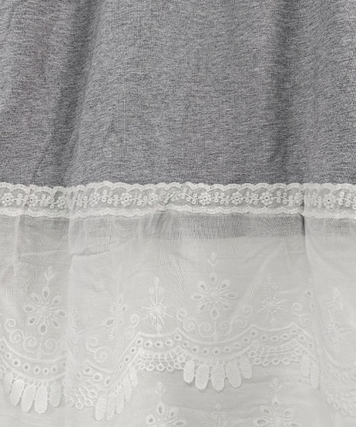 ReRe(リリ)の「レース異素材ミックストップス(Tシャツ/カットソー・レディース・ホワイト/グレー・MEDIUM/LARGE)」の19枚目の写真