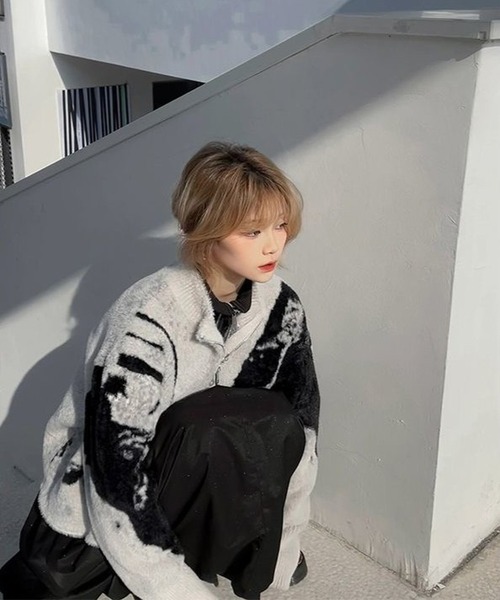inst.ALL(インストール)の「ニュアンス柄ジップニットカーディガン(カーディガン/ボレロ・メンズ・グレー・M)」の18枚目の写真