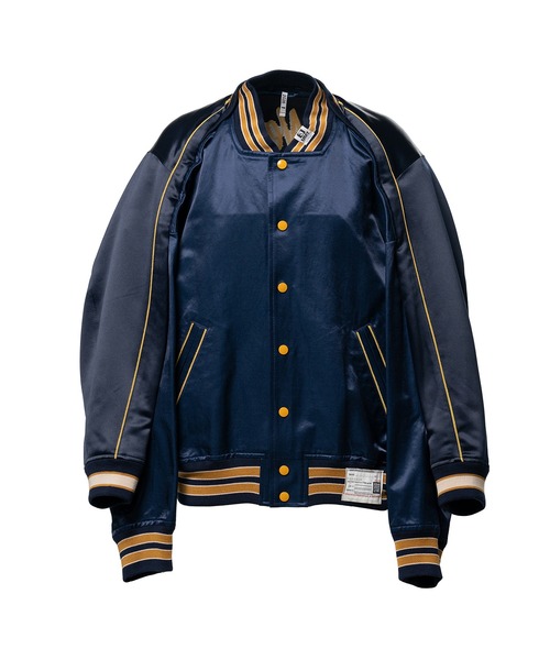 Maison MIHARA YASUHIRO(メゾンミハラヤスヒロ)の「Double Sleeve Stadium Jacket(ブルゾン・メンズ・ネイビー/ブラック・48/46/44)」の1枚目の写真
