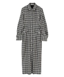CLANE（クラネ）の「【CLANE/クラネ】UP POCKET CHECK SHIRT ONEPIECE/アップポケットチェックシャツワンピース（シャツワンピース）」