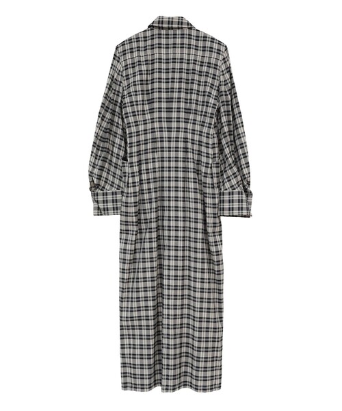 CLANE（クラネ）の「【CLANE/クラネ】UP POCKET CHECK SHIRT ONEPIECE/アップポケットチェックシャツワンピース（シャツワンピース・レディース・ブラック・1）」の2枚目の写真