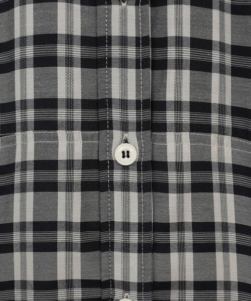 CLANE（クラネ）の「【CLANE/クラネ】UP POCKET CHECK SHIRT ONEPIECE/アップポケットチェックシャツワンピース（シャツワンピース・レディース・ブラック・1）」の5枚目の写真