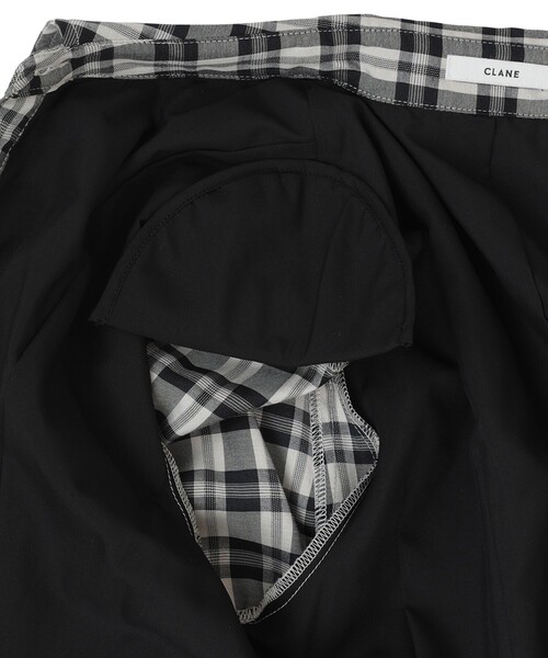 CLANE（クラネ）の「【CLANE/クラネ】UP POCKET CHECK SHIRT ONEPIECE/アップポケットチェックシャツワンピース（シャツワンピース・レディース・ブラック・1）」の7枚目の写真