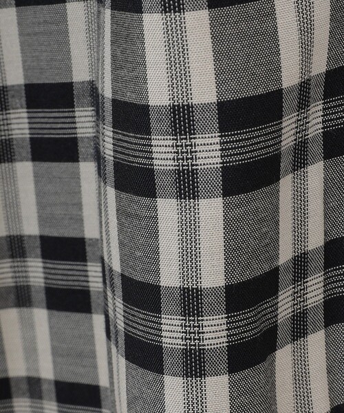 CLANE（クラネ）の「【CLANE/クラネ】UP POCKET CHECK SHIRT ONEPIECE/アップポケットチェックシャツワンピース（シャツワンピース・レディース・ブラック・1）」の9枚目の写真