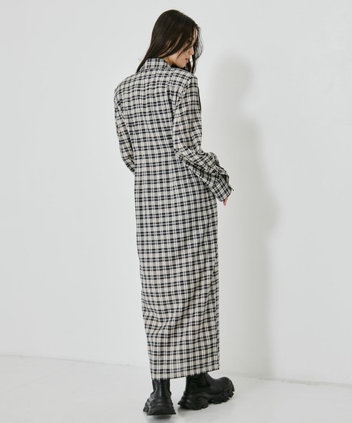 CLANE/クラネ】UP POCKET CHECK SHIRT ONEPIECE/アップポケット