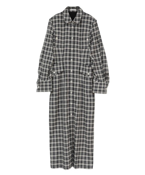 CLANE(クラネ)の「【CLANE/クラネ】UP POCKET CHECK SHIRT ONEPIECE/アップポケットチェックシャツワンピース(シャツワンピース・レディース・ブラック・1)」の13枚目の写真