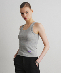 SCOOP NECK SLEEVELESS_MELANGE
