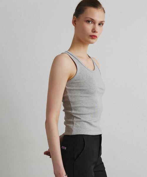 AHRE(アフレ)の「SCOOP NECK SLEEVELESS_MELANGE(Tシャツ/カットソー・レディース・その他・SMALL/MEDIUM)」の2枚目の写真