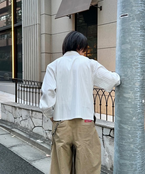 MandO（Auntie Rosa）（エムオー）の「レギュラーカラーサイドスリット釦デザインシャツ/ストライプシャツ（シャツ/ブラウス・メンズ・ブルー系その他2/ホワイト系その他/ブルー系その他・MEDIUM/LARGE）」の10枚目の写真