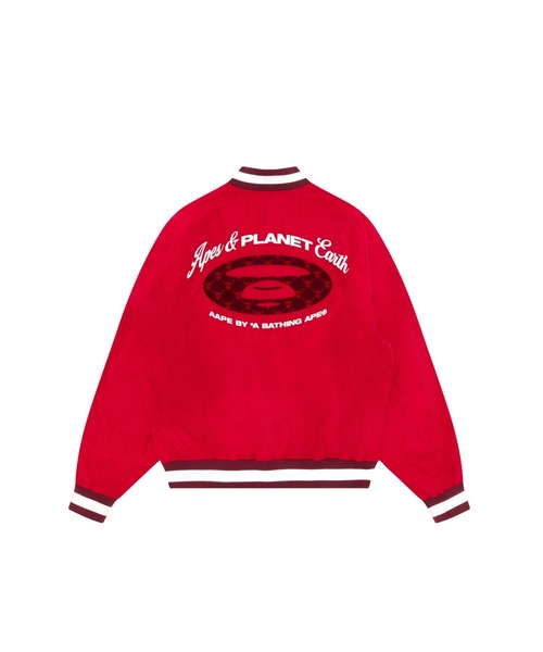 AAPE BY A BATHING APE(エーエイプバイアベイシングエイプ)の「AAPE SWEAT VARSITY JACKET(スタジャン・メンズ・レッド/ブラック・MEDIUM/LARGE/X-LARGE/SMALL)」の12枚目の写真