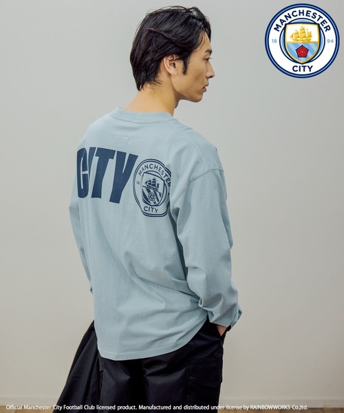 BAYFLOW(ベイフロー)の「【マンチェスター・シティFC】ロゴプリントTシャツ(Tシャツ/カットソー・メンズ・オフホワイト/チャコール/ブルー・MEDIUM/LARGE)」の3枚目の写真