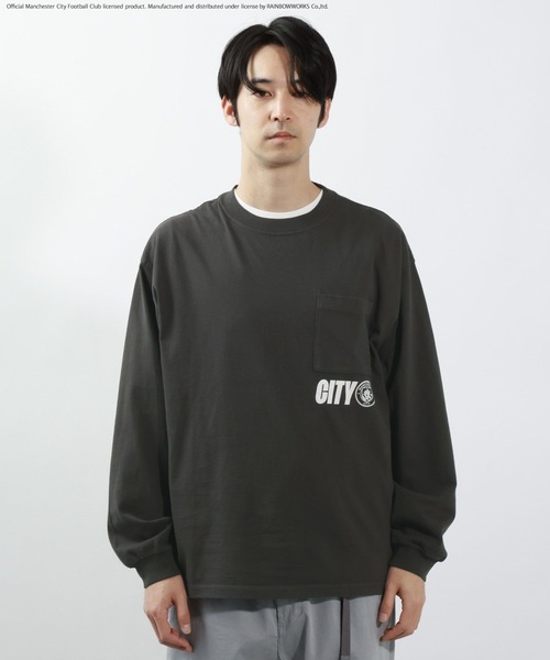 BAYFLOW(ベイフロー)の「【マンチェスター・シティFC】ロゴプリントTシャツ(Tシャツ/カットソー・メンズ・オフホワイト/チャコール/ブルー・MEDIUM/LARGE)」の6枚目の写真