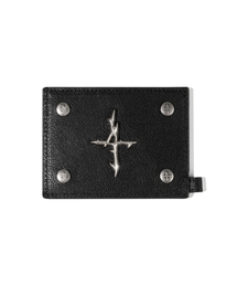 NOT4NERD（ノットフォーナード）の「4 Symbol Pendant Leather Card Case - Black（札入れ/マネークリップ）」