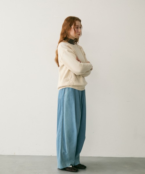 Crisp(クリスプ)の「フラワーモチーフニット(ニット/セーター・レディース・アイボリー/ブラック・FREE)」の19枚目の写真