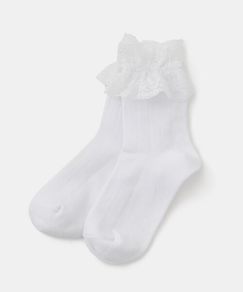 ROPE' PICNIC(ロペピクニック)の「【KIDS/キッズ】レースショートソックス(ソックス/靴下・キッズ・ホワイト・M/S)」の5枚目の写真