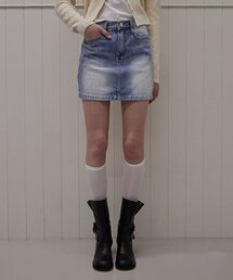 EZEL VINTAGE MINI SKIRT_2COLORS_LIGHT BLUE