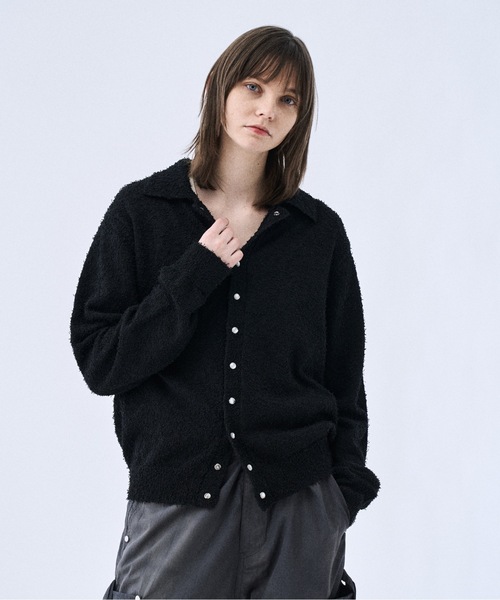 PHILTHEORY（フィルセオリー）の「Mulch snap knit shirts / マルチスナップニットシャツ（シャツ/ブラウス・メンズ・ホワイト/ブラック・1/3/2）」の2枚目の写真