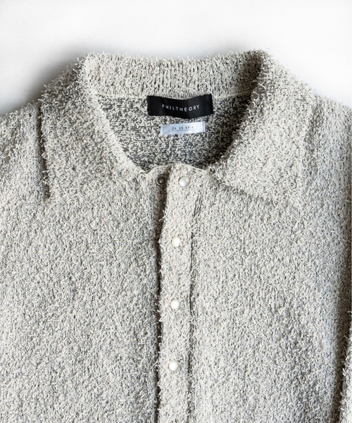PHILTHEORY（フィルセオリー）の「Mulch snap knit shirts / マルチスナップニットシャツ（シャツ/ブラウス・メンズ・ホワイト/ブラック・1/3/2）」の11枚目の写真