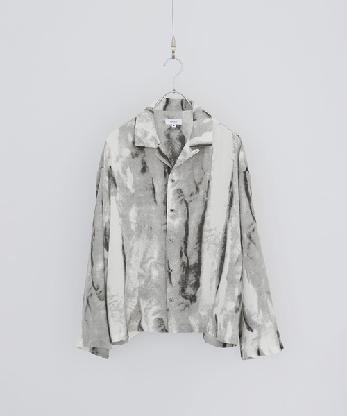 SOCCE（ソーシー）の「ルーズシルエット総柄オープンカラーシャツ（シャツ/ブラウス・メンズ・グレー/ブラック・L/M/S/XL）」の22枚目の写真