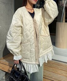 CIAOPANIC（チャオパニック）の「フリルレイヤードキルティングライナージャケット（その他アウター）」