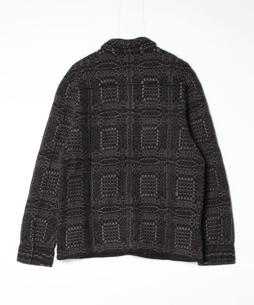 RRL(ダブル アール エル)の「ジャカードニット ウール オーバーシャツ セーター(カバーオール・メンズ・ブラック系1・XS/XL/S/M/L)」の4枚目の写真