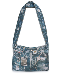FDR（エフディーアール）の「Denim Digtial Printing ECO BAG Blue（メッセンジャーバッグ）」
