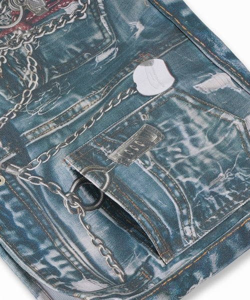 FDR（エフディーアール）の「Denim Digtial Printing ECO BAG Blue（メッセンジャーバッグ・メンズ・その他・FREE）」の6枚目の写真