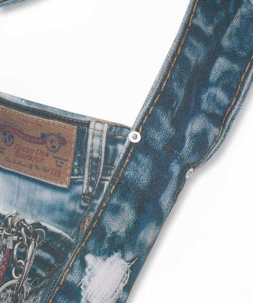 FDR（エフディーアール）の「Denim Digtial Printing ECO BAG Blue（メッセンジャーバッグ・メンズ・その他・FREE）」の7枚目の写真