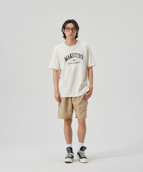 MAKEITTO（メイキット）の「[PAINTING LETTERING]CREW NECK TEE_CREAM（Tシャツ/カットソー・メンズ・その他・M/L/XL/XXL）」の4枚目の写真