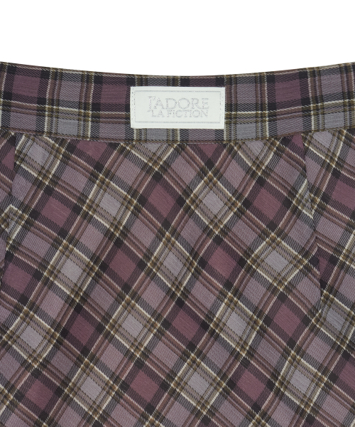 LARTIGENT(ラーティゼン)の「L17 FRILL CHECK LONG SKIRT(PURPLE)(スカート・レディース・その他・FREE)」の4枚目の写真