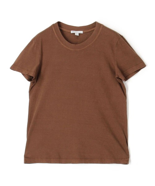 JAMES PERSE(ジェームスパース)の「ベーシック クルーネックTシャツ WLJ3114(Tシャツ/カットソー・レディース・ライトブルー/ダークブラウン・0/1)」の2枚目の写真