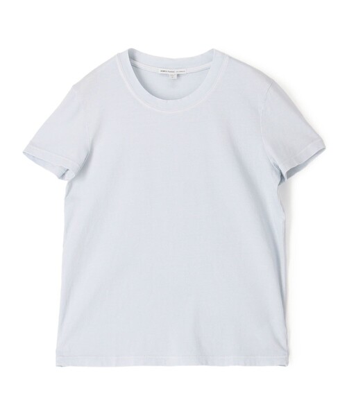 JAMES PERSE(ジェームスパース)の「ベーシック クルーネックTシャツ WLJ3114(Tシャツ/カットソー・レディース・ライトブルー/ダークブラウン・0/1)」の1枚目の写真