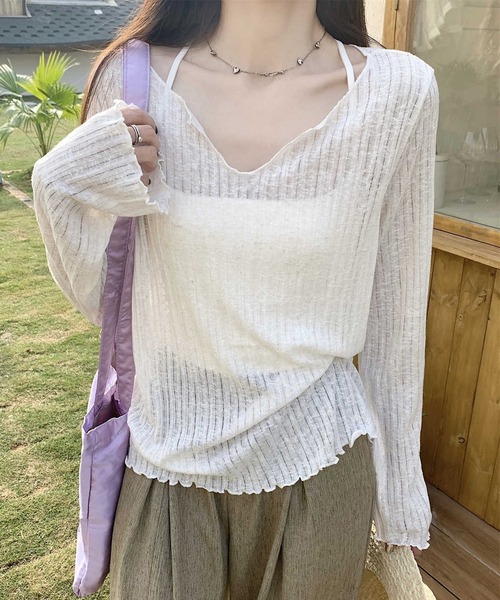 NANEA(ナネア)の「メローシアーロングTシャツ(Tシャツ/カットソー・レディース・ブラック/ホワイト/アイボリー・LARGE/MEDIUM/SMALL)」の14枚目の写真