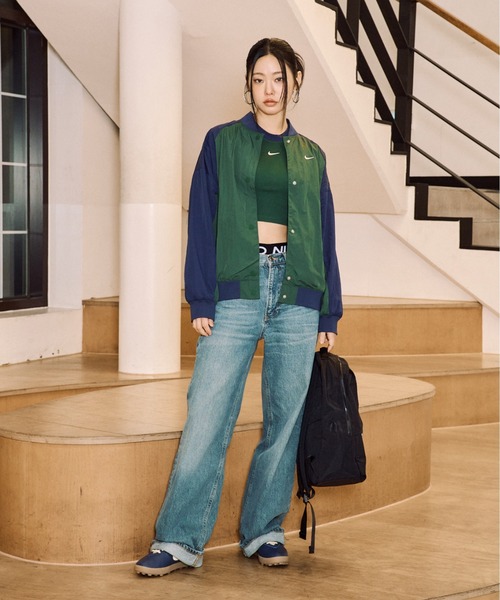 NIKE(ナイキ)の「ナイキ スポーツウェア ウィメンズ オーバーサイズド バーシティ ジャケット / Nike Sportswear Women's Oversized Varsity Jacket IF0333-323 Fir(ブルゾン・レディース・カモフラージュ・XL/L/XS/S/M)」の11枚目の写真