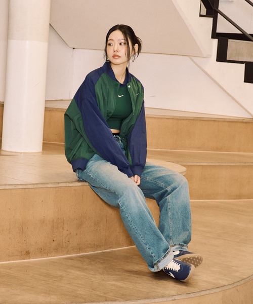 NIKE(ナイキ)の「ナイキ スポーツウェア ウィメンズ オーバーサイズド バーシティ ジャケット / Nike Sportswear Women's Oversized Varsity Jacket IF0333-323 Fir(ブルゾン・レディース・カモフラージュ・XL/L/XS/S/M)」の12枚目の写真